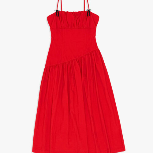 Red Velvet Bow Dress